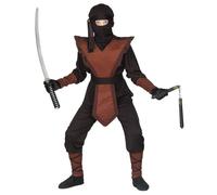 COSTUME CARNEVALE RED KOBAT NINJA CON ACCESSORI 4/13 ANNI ABITO TRAVESTIMENTO