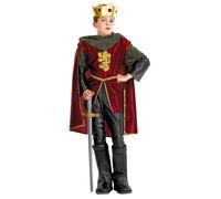 Widmann Royal Knight (Coat, Pants, Boot Covers, Cape, Crown With Gems) (140 cm /