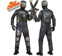 Widmann S.W.A.T. Fast Costume (Jacket, Pants, Gloves, Mask) (116 cm / 4-5 Years)