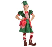 Widmann Santa's Little Helper Elf (Dress, Hat With Ears And Plaits) (140 cm / 8-