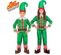 Widmann Santa's Little Helper Elf Fast Costume (Jacket, Pants, Hat) (XL) Green