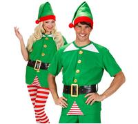 Widmann Santa's Little Helper Elf (Shirt, Belt, Hat) (S) Green