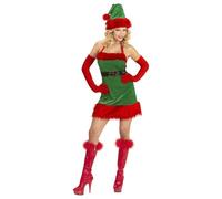 Widmann Santa's Little Helper Elf (Shirt, Belt, Hat) (XL) Green