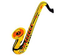 WIDMANN 23931 - Sassofono Gonfiabile Adulto Unisex, Clown, Circo, Disco, Musicista, Show, Carnevale, Feste A Tema, 55 Cm, Colore Oro
