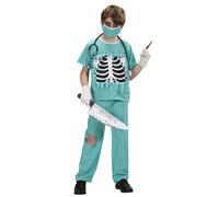 Widmann Scary Surgeon (Shirt With Bones Chest, Pants, Face Mask) (140 cm / 8-10