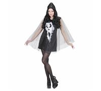 Widmann Screaming Ghost Lady (Hooded Dress, Poncho) (M) Black
