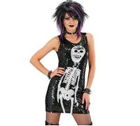Widmann Sequin Dress Skeleton (S) Black