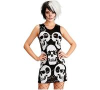 Widmann Sequin Dress Skulls (M) Black