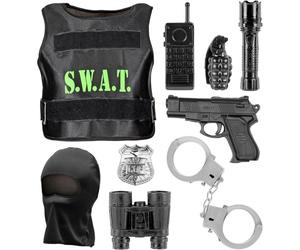 Widmann - Set di costumi S.W.A.T. giubbotto antiproiettile, maschera, distintivo