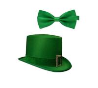 Widmann - Set di cravatte, cappello verde in feltro per feste e celebrazioni, costume da gentiluomo, accessorio per costume da uomo