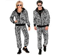 Widmann Silver Metallic Animalier Party Fashion Tracksuit (Jacket, Pants) (L) Si