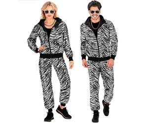 Widmann Silver Metallic Animalier Party Fashion Tracksuit (Jacket, Pants) (L) Si