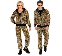 Widmann Silver Metallic Animalier Party Fashion Tracksuit (Jacket, Pants) (XXL)