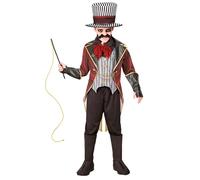 Widmann Sinister Ringmaster (Jacket With Vest, Skull Jabot, Gloves, Hat) (116 cm
