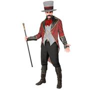 Widmann Sinister Ringmaster (Jacket With Vest, Skull Jabot, Gloves, Hat) (S) Bor