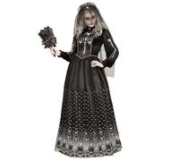Widmann Skeleton (Dress, Gloves) (XL) Black