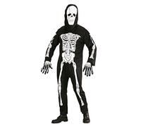 Widmann Skeleton (Hooded Dress, Thigh High Leggings) (L) Black