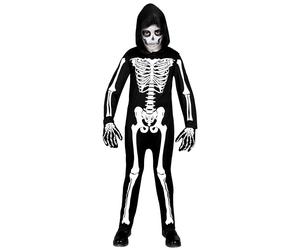 Widmann Skeleton (Hooded Jumpsuit) (116 cm / 4-5 Years) Black