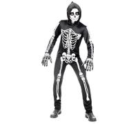 Widmann Skeleton (Hooded Overalls) (140 cm / 8-10 Years) Black