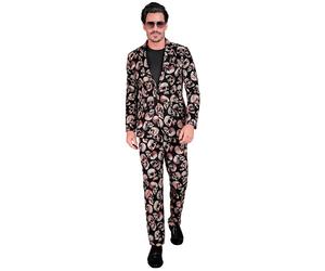 Widmann Skulls Party Fashion Suit (Jacket, Pants) (XL) Black