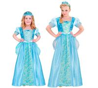 Widmann Snow Princess (Dress, Tiara) (140 cm / 8-10 Years) Turquoise / Light Blu