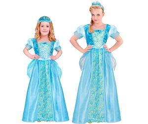 Widmann Snow Princess (Dress, Tiara) (140 cm / 8-10 Years) Turquoise / Light Blu
