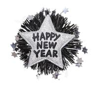 Widmann - Spilla Happy New Year Unisex-Adult, Argento, Taglia Unica, VD-WDM7892S