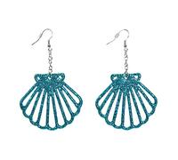 Widmann Srl Orecchini Conchiglia Glitter da Donna Accessori per Adulti, Multicolore, WDM12464