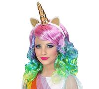 SET TRAVESTIMENTO - UNICORNO - PARRUCCA E CERCHIETTO - ACCESSORI ABITO CARNEVALE
