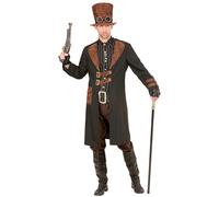 Widmann Steampunk (Dress, Belt, Mini Hat) (XL) Brown