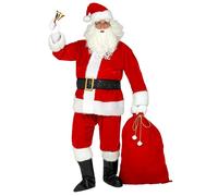 Widmann Super Deluxe Santa Claus (Jacket, Pants, Belt, Hat, Boot Covers, Wig, Be