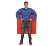 Widmann Super Muscle Hero (Muscle Shirt, Cape) (L) Blue