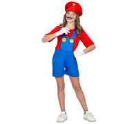 Widmann Super Plumber (Jumpsuit, Hat) (128 cm / 5-7 Years) Different Colors