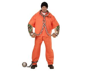 Widmann Tattooed Convict (Shirt, Tattooed Muscle Arms, Pants) (S) Orange