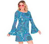 Widmann The 60s Fashion - Blue Mandala (Dress) (M) Turquoise / Light Blue