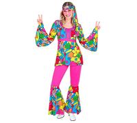 Widmann The 60s Fashion - Flower Power (Shirt, Pants, Headband) (M) Different Co