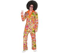 W WIDMANN MILANO Party Fashion - Costume anni '60, giacca e pantaloni, Hippie, Reggae, Flower Power, Disco Fever
