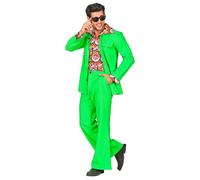 W WIDMANN MILANO Party Fashion - Completo stile disco anni '70, giacca con camicia, pantaloni, completo, costumi in maschera
