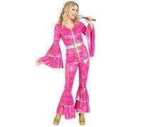 Widmann The 70s Disco Style (Jumpsuit, Belt) (M) Pink