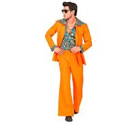 W WIDMANN MILANO Party Fashion - Completo stile disco anni '70, giacca con camicia, pantaloni, completo, costumi in maschera