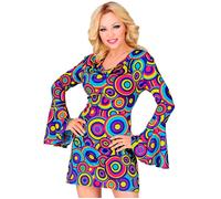 Widmann The 70s Groovy Style - Blue Bubbles (Dress) (L) Blue