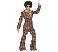 W WIDMANN MILANO Party Fashion - Costume anni '70 completo giacca e pantaloni, hippie, reggae, flower power, disco fever, costumi di carnevale