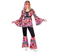 Widmann The 70s Groovy Style - Pink Tiny Bubbles (Shirt, Pants, Headband) (M) Pi