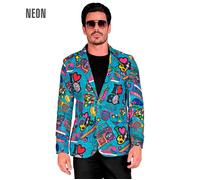 Widmann The 80s Party Fashion Jacket (Jacket) (L) Turquoise / Light Blue