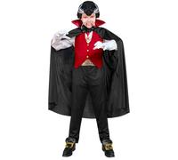 HALLOWEEN CARNEVALE COSTUME VESTITO VAMPIRO BAMBINO 11/13 ANNI