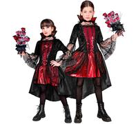 Widmann Vampiress (Dress, Choker) (116 cm / 4-5 Years) Black