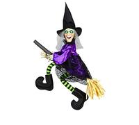 WIDMANN VD-WDM01395 Strega Volante su Scopa Animata Parlante, Viola, Taglia Unica