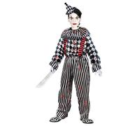 Widmann Vintage Clown (Jumpsuit With Ruff And Braces, Headpiece) (140 cm / 8-10