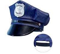 Widmann 03327 - Berretto della polizia per bambini, misura regolabile, police officer, festa a tema, carnevale