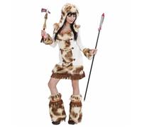 Widmann Weeko Indian Girl (Dress, Hood, Leg Warmers) (S) Brown